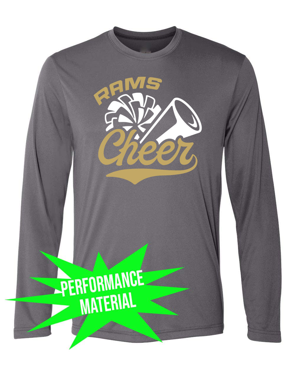 Sussex Middle Cheer Performance Material Design 1 Long Sleeve Shirt