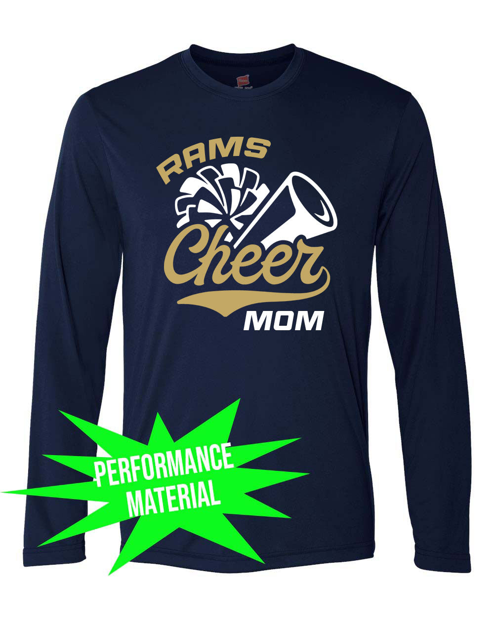 Sussex Middle Cheer Performance Material Design 1 Long Sleeve Shirt