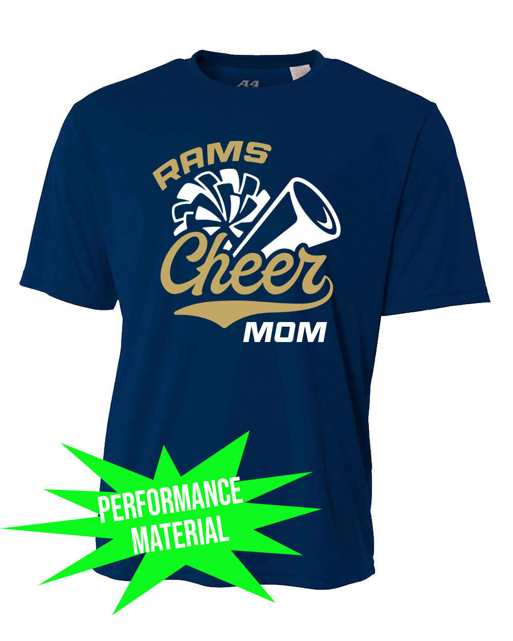 Sussex Middle Cheer Performance Material T-Shirt Design 1