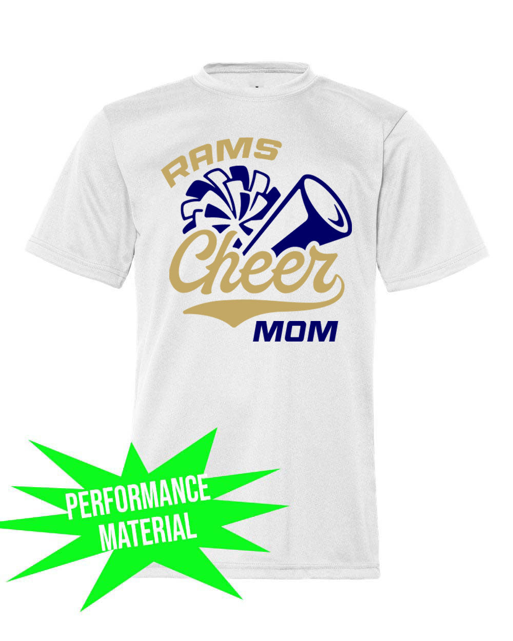 Sussex Middle Cheer Performance Material T-Shirt Design 1