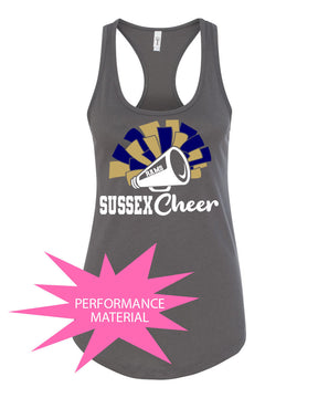 Sussex Middle Cheer Performance Racerback Tank Top Design 2