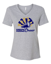 Sussex Middle Cheer Design 2 V-neck T-Shirt