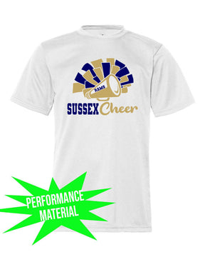 Sussex Middle Cheer Performance Material T-Shirt Design 2