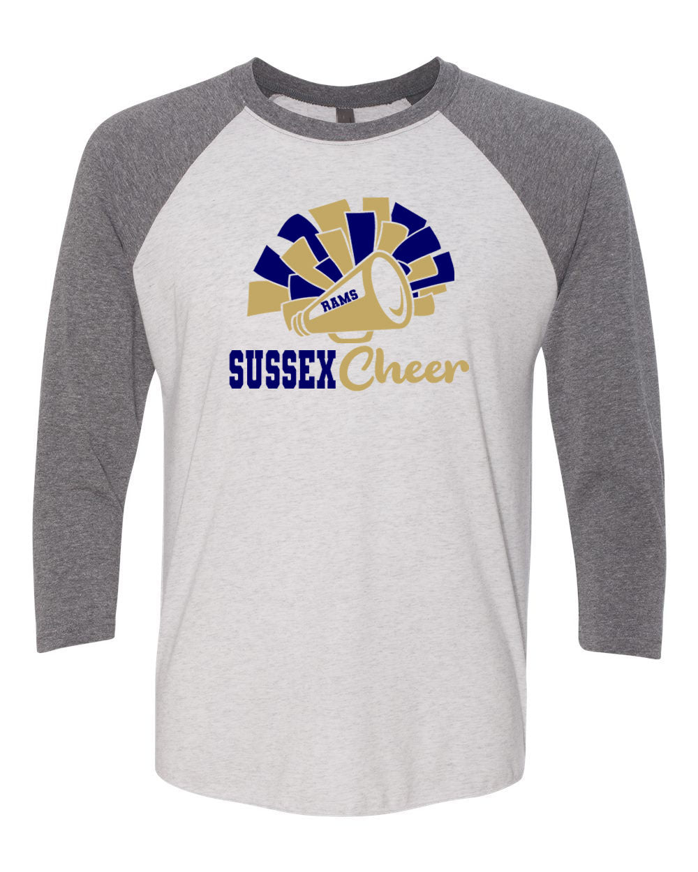 Sussex Middle Cheer Design 2 raglan shirt