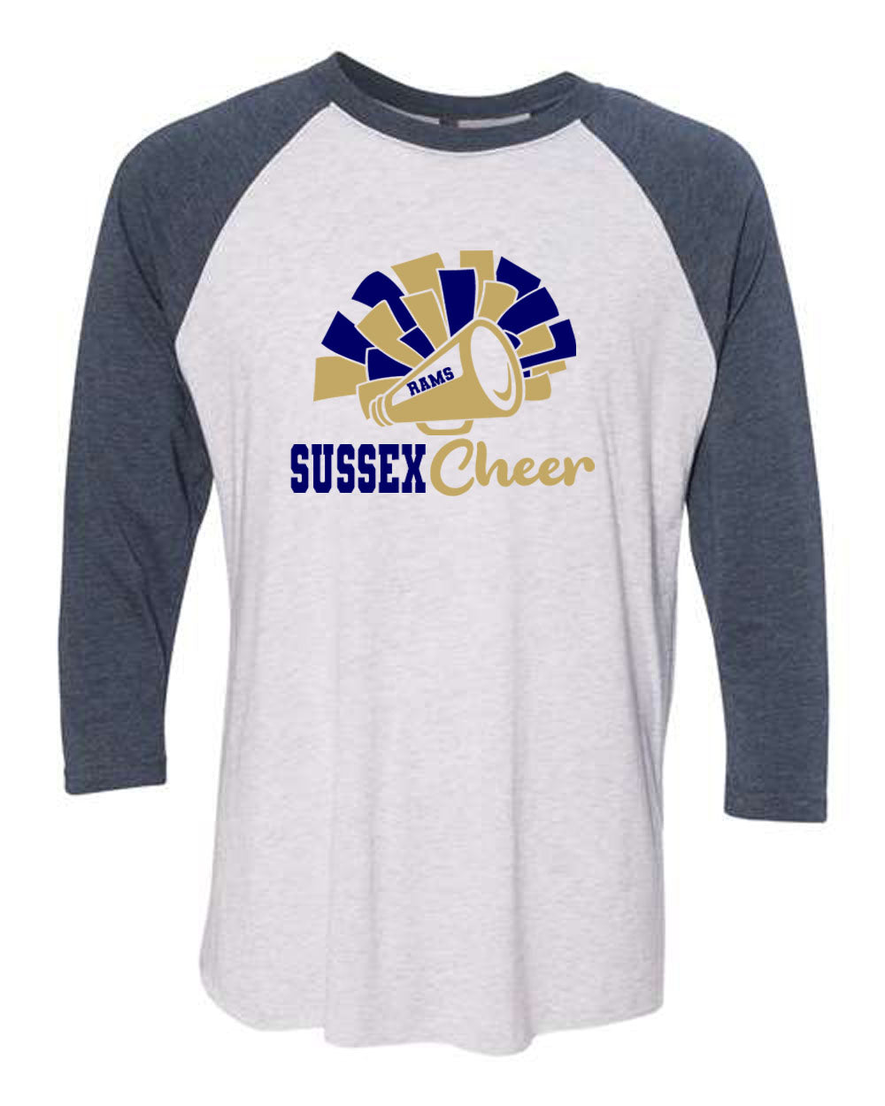 Sussex Middle Cheer Design 2 raglan shirt