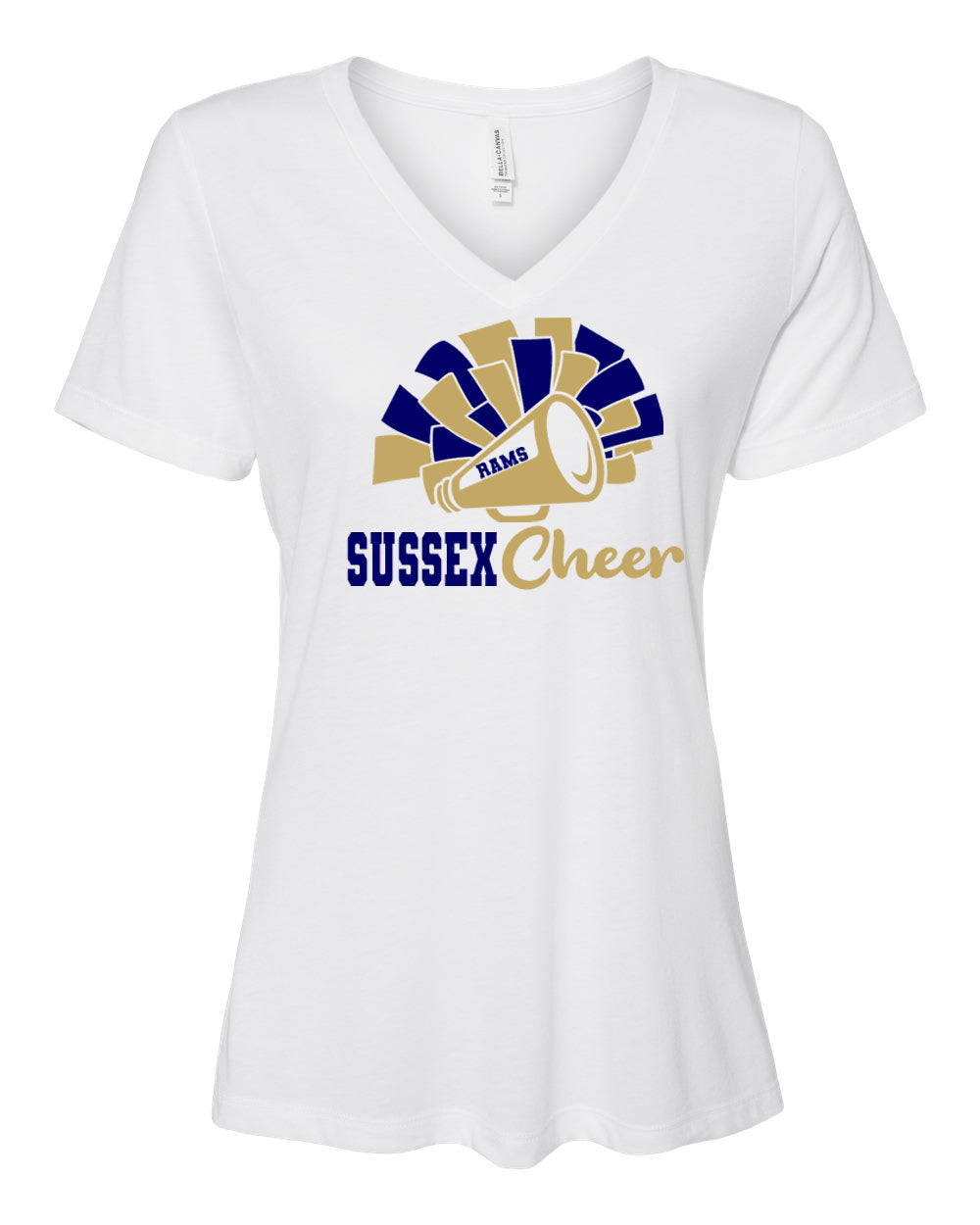 Sussex Middle Cheer Design 2 V-neck T-Shirt