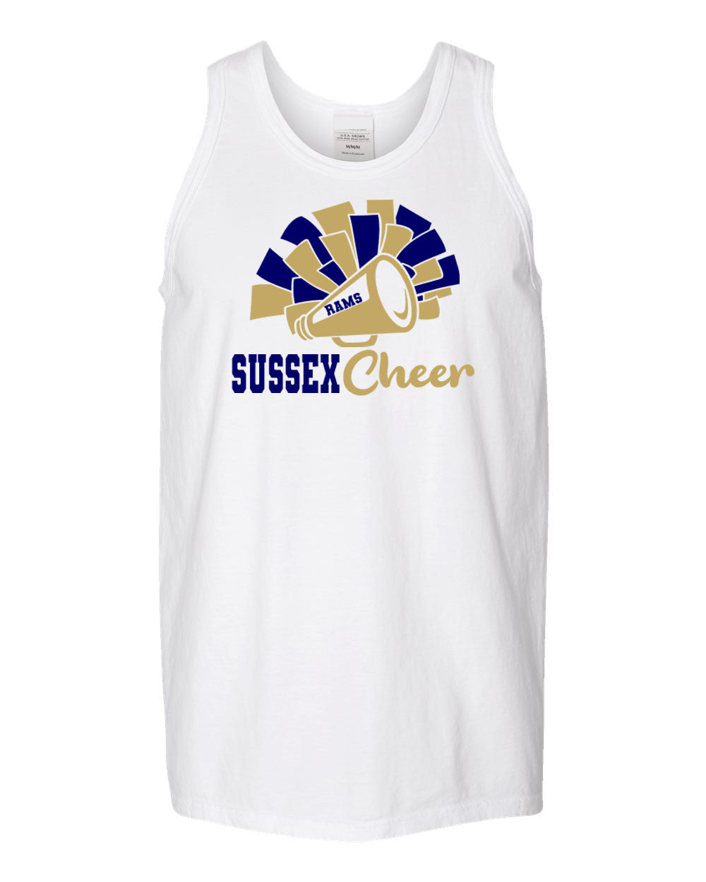 Sussex Middle Cheer Design 2 Muscle Tank Top
