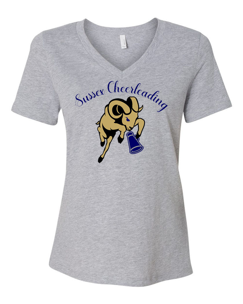 Sussex Middle Cheer Design 3 V-neck T-Shirt