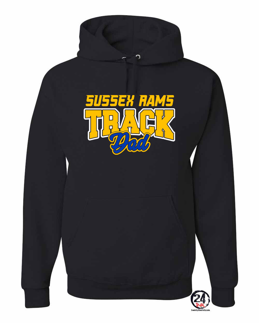 Sussex Rams Track Hooded Sweatshirt Design 1