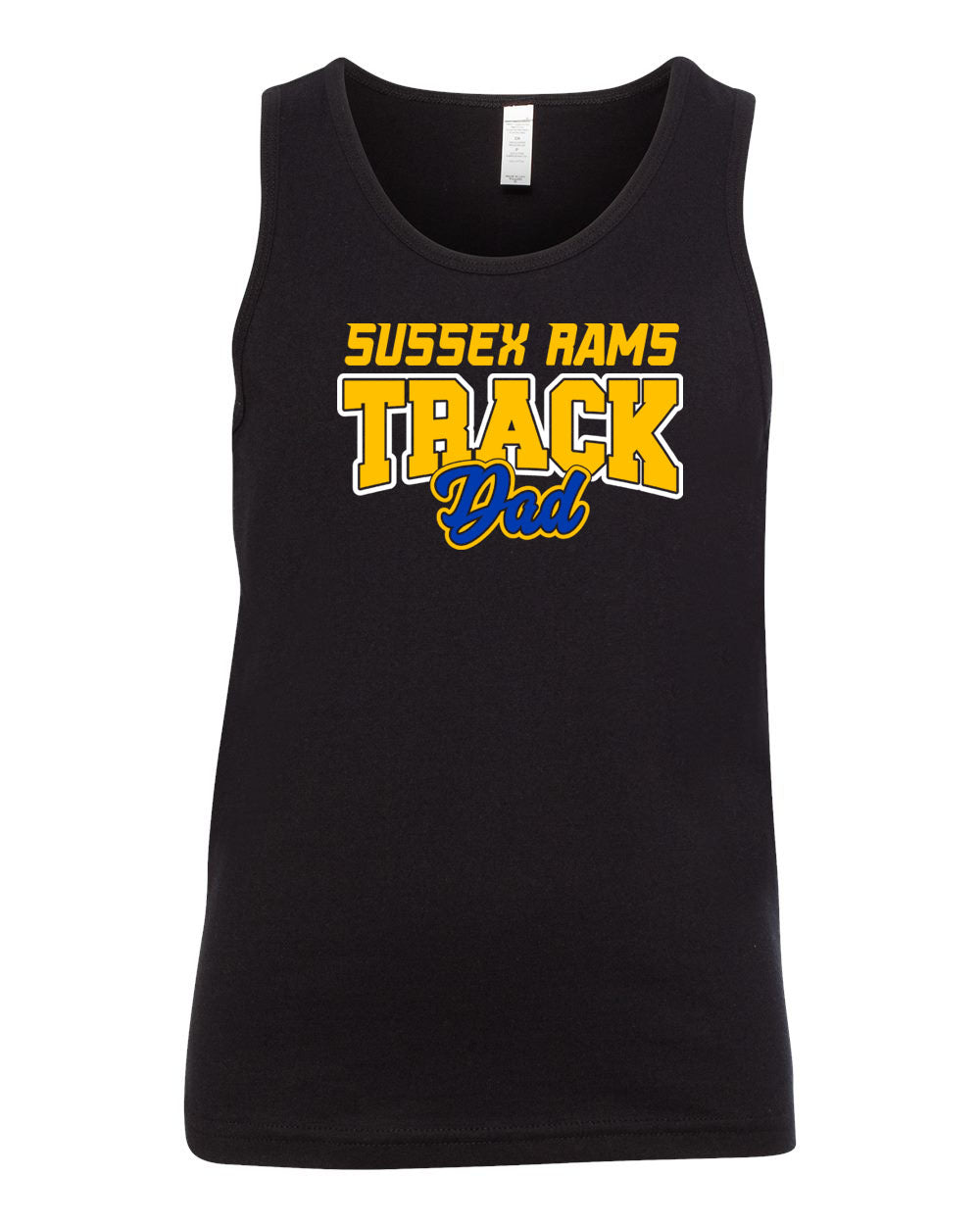 Sussex Rams Track Muscle Tank Top Design 1