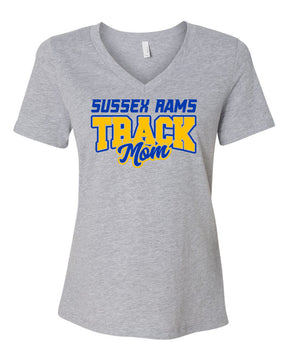 Sussex Rams Track V-neck T-Shirt Design 1