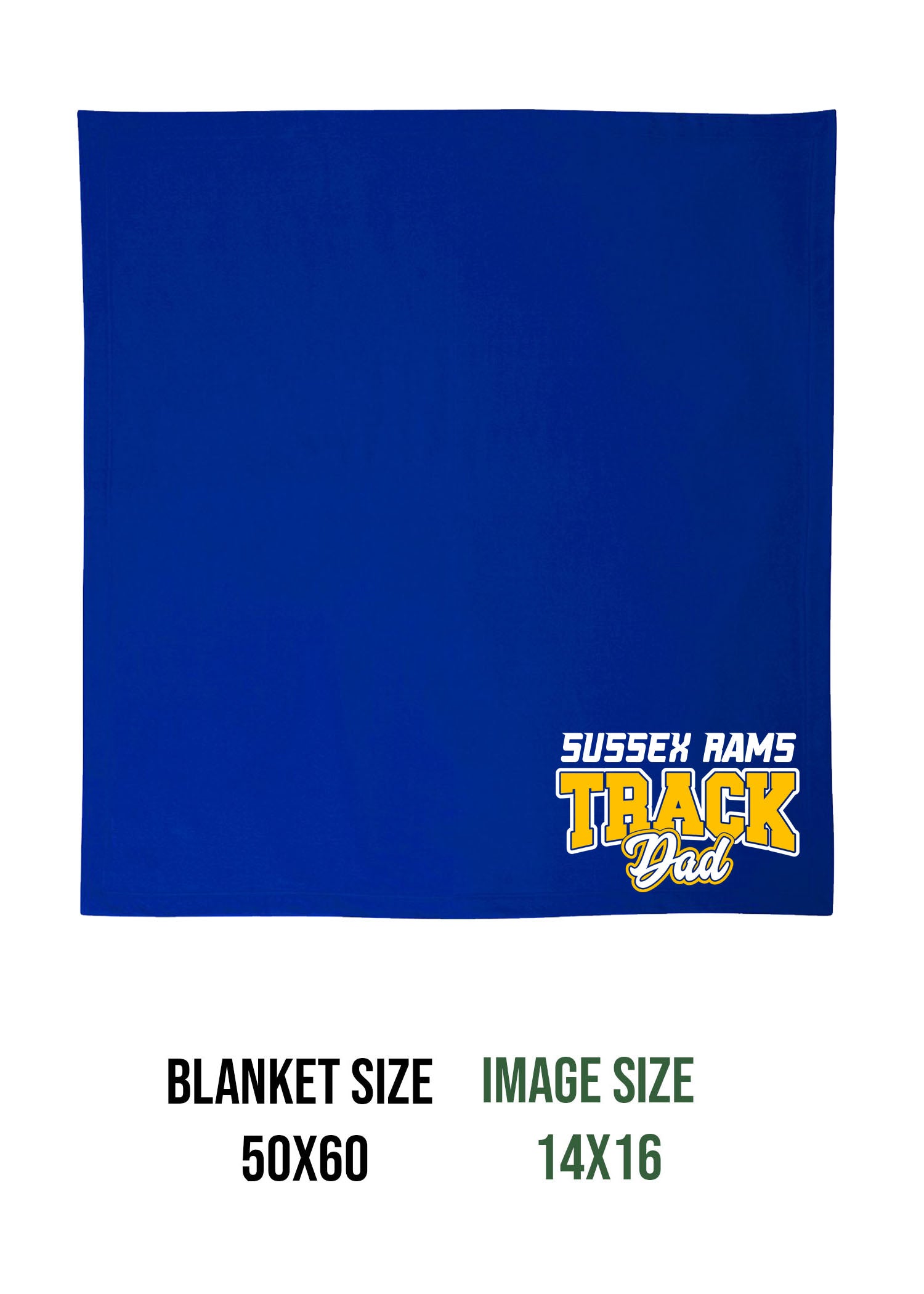 Sussex Rams Track Blanket Design 1