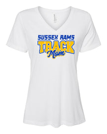 Sussex Rams Track V-neck T-Shirt Design 1