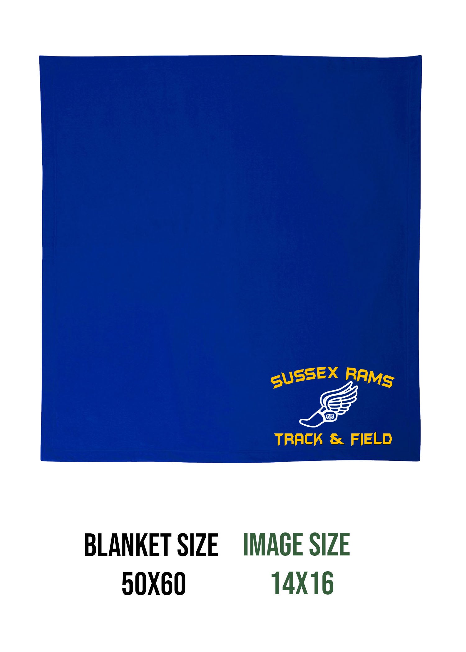 Sussex Rams Track Blanket Design 2