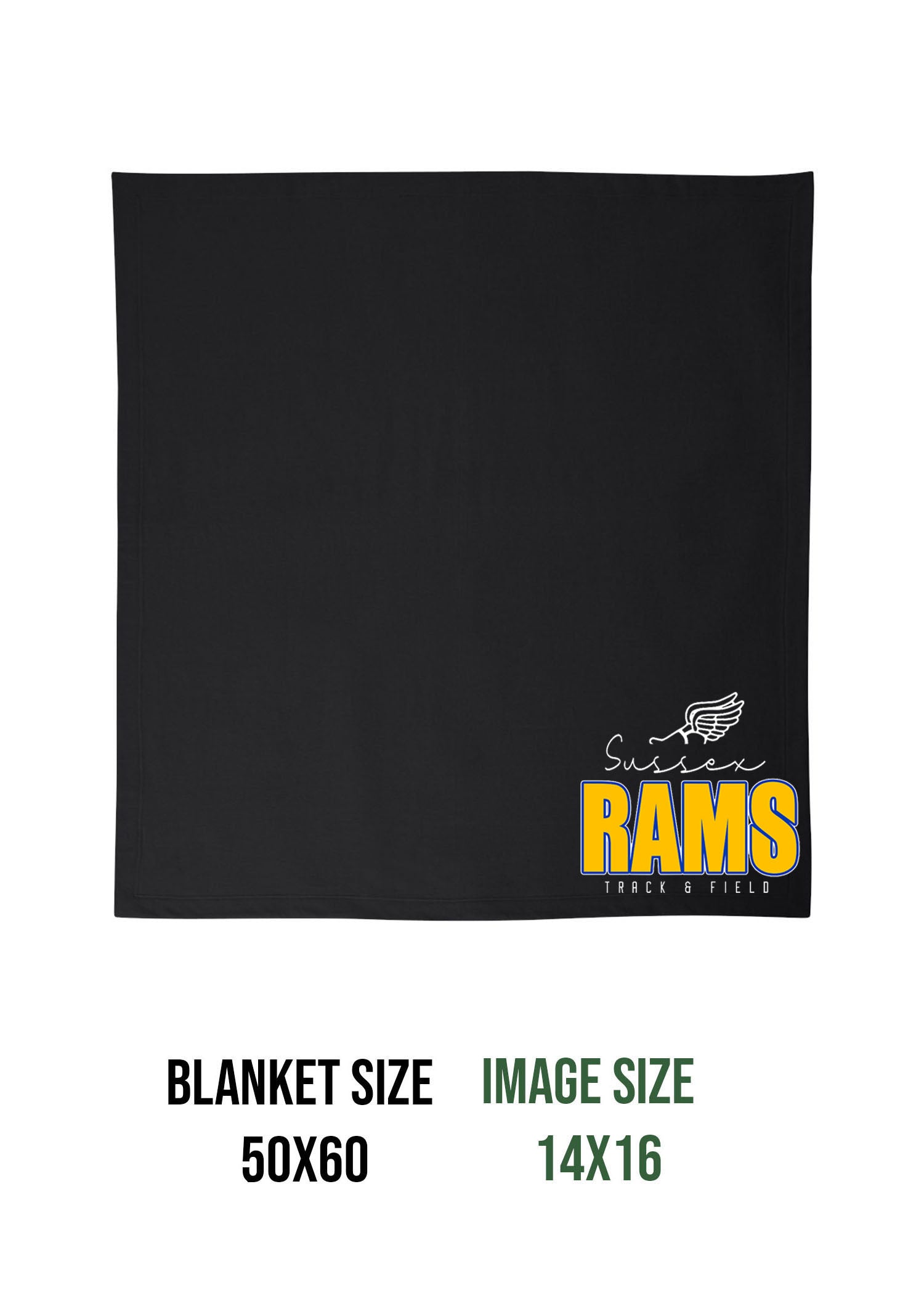 Sussex Rams Track Blanket Design 4