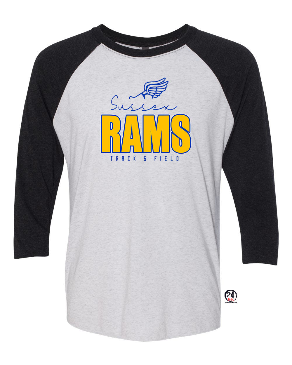 Sussex Rams Track raglan shirt Design 4