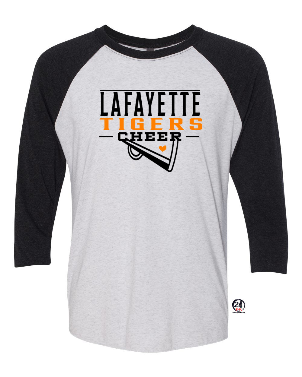 Tigers Cheer raglan shirt Design 1