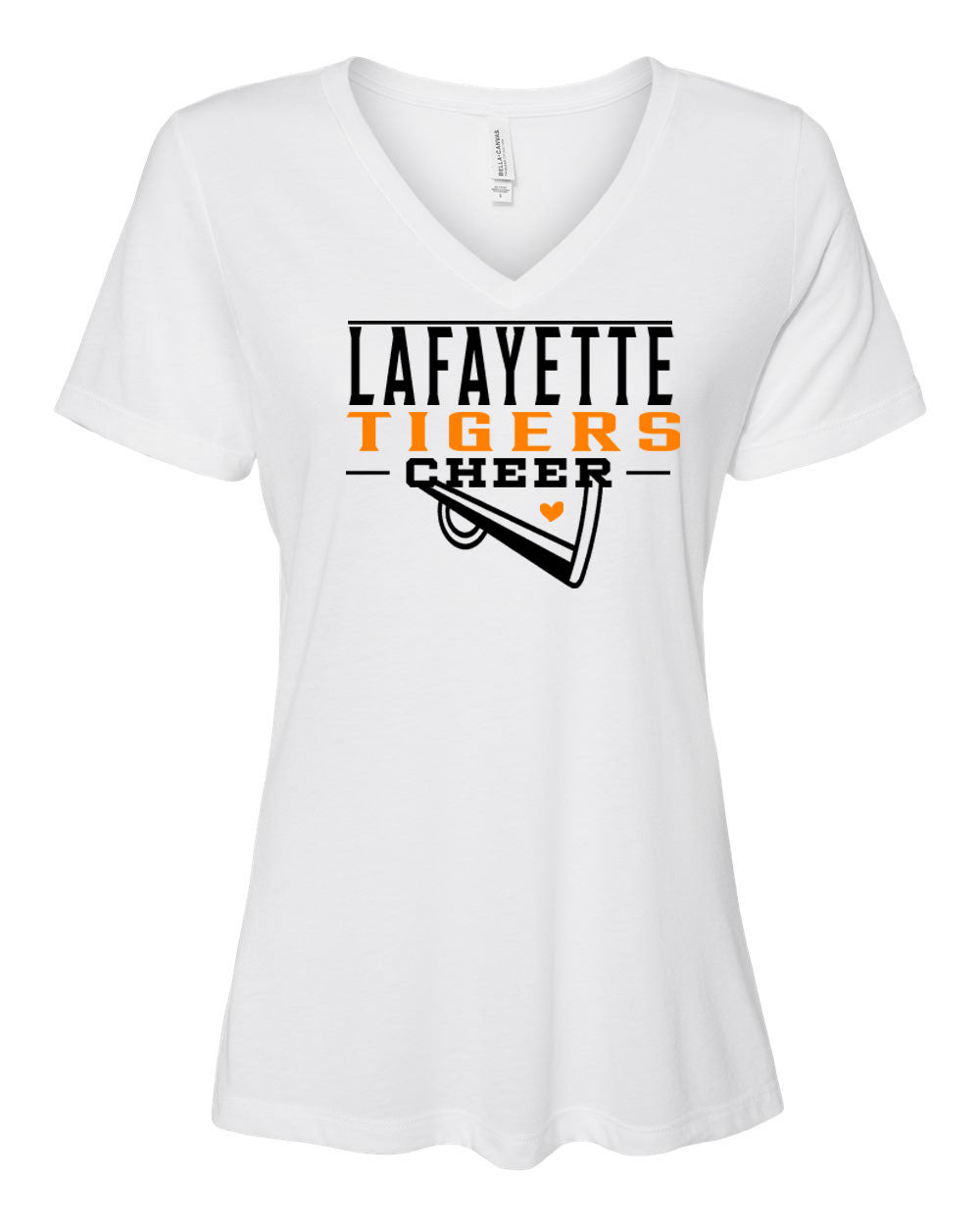 Tigers Cheer V-neck T-Shirt Design 1