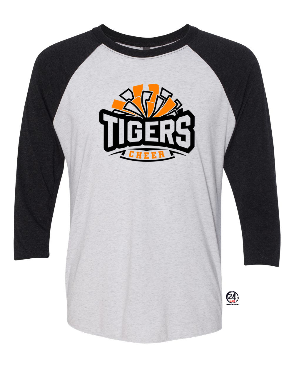 Tigers Cheer raglan shirt Design 2