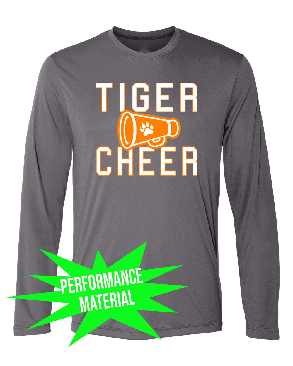 Tigers Cheer Performance Material Long Sleeve Shirt Design 3