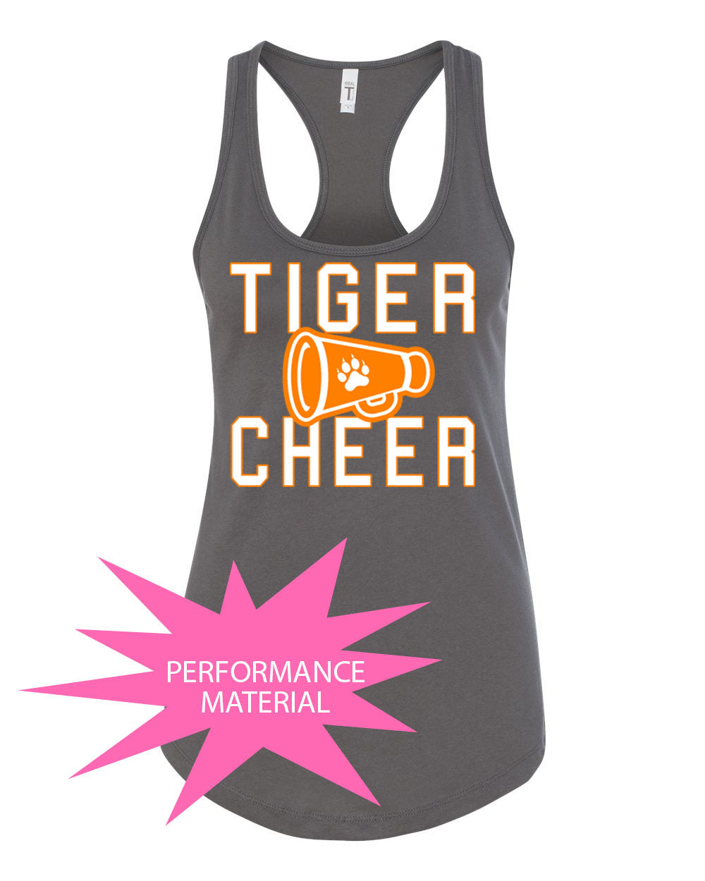 Tigers Cheer Performance Racerback Tank Top Design 3