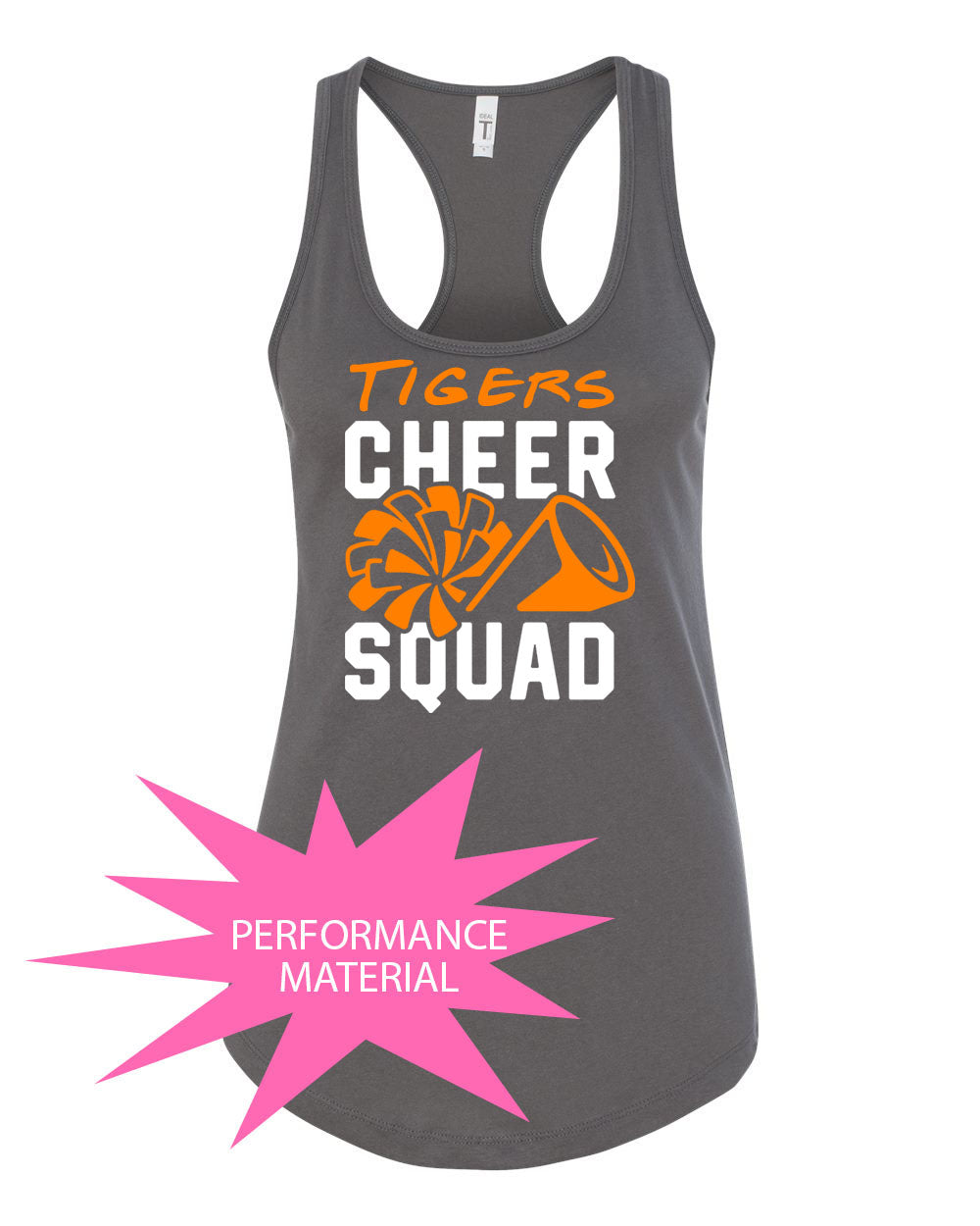 Tigers Cheer Performance Racerback Tank Top Design 4