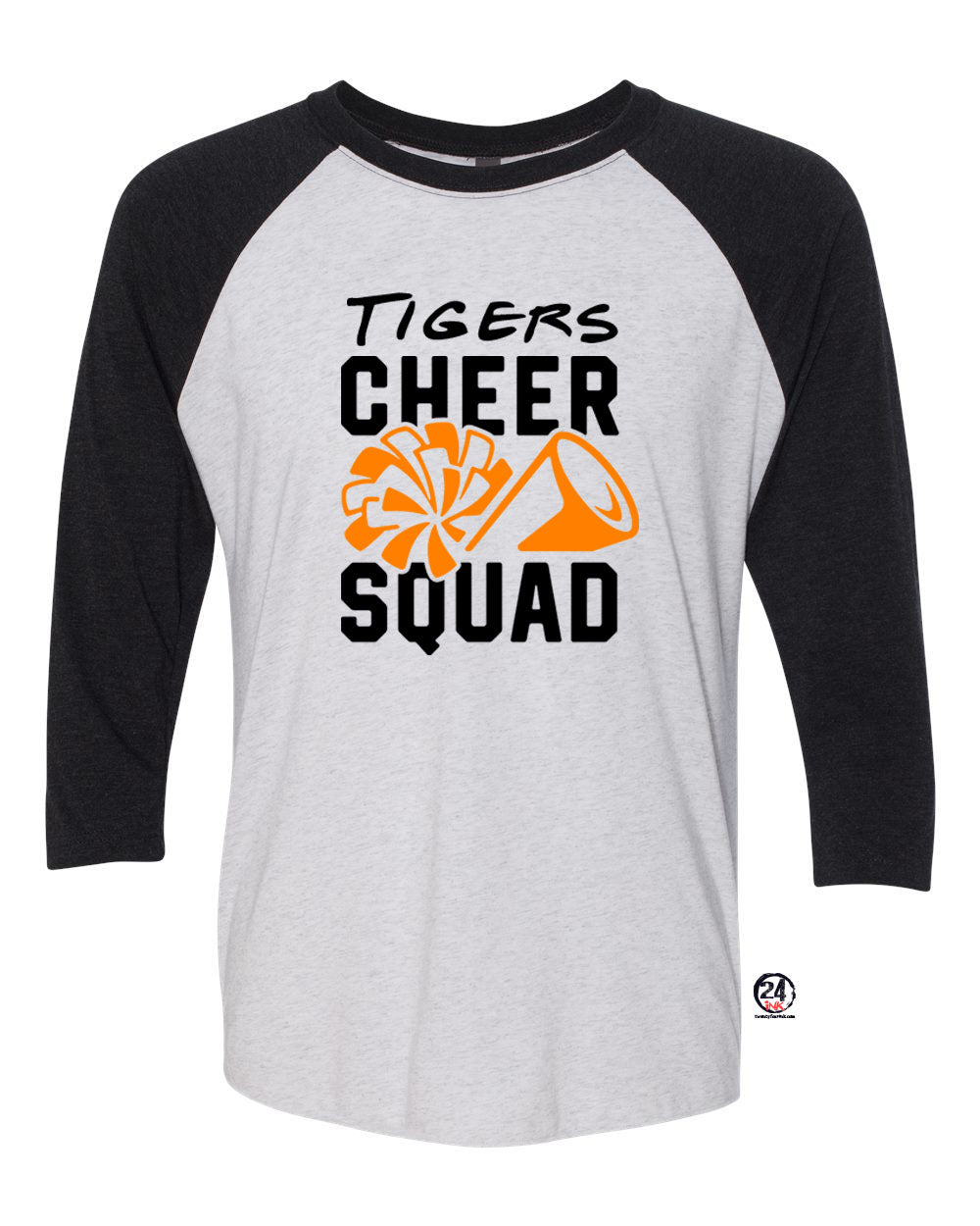 Tigers Cheer raglan shirt Design 4