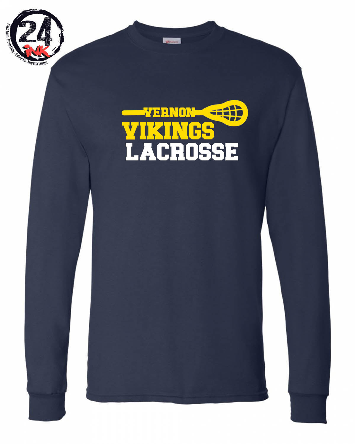Vernon Vikings Lacrosse Long Sleeve Shirt