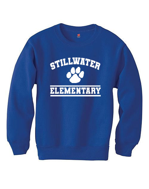 Stillwater College style non hooded sweatshirt