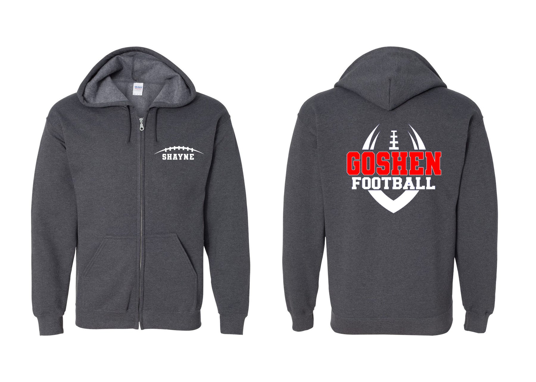 Goshen Football Zip up Sweatshirt