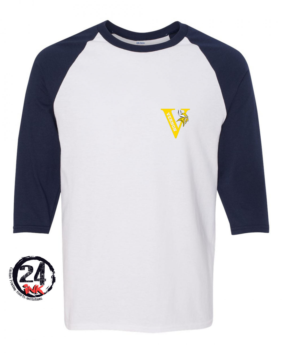 Vernon Vikings V raglan shirt