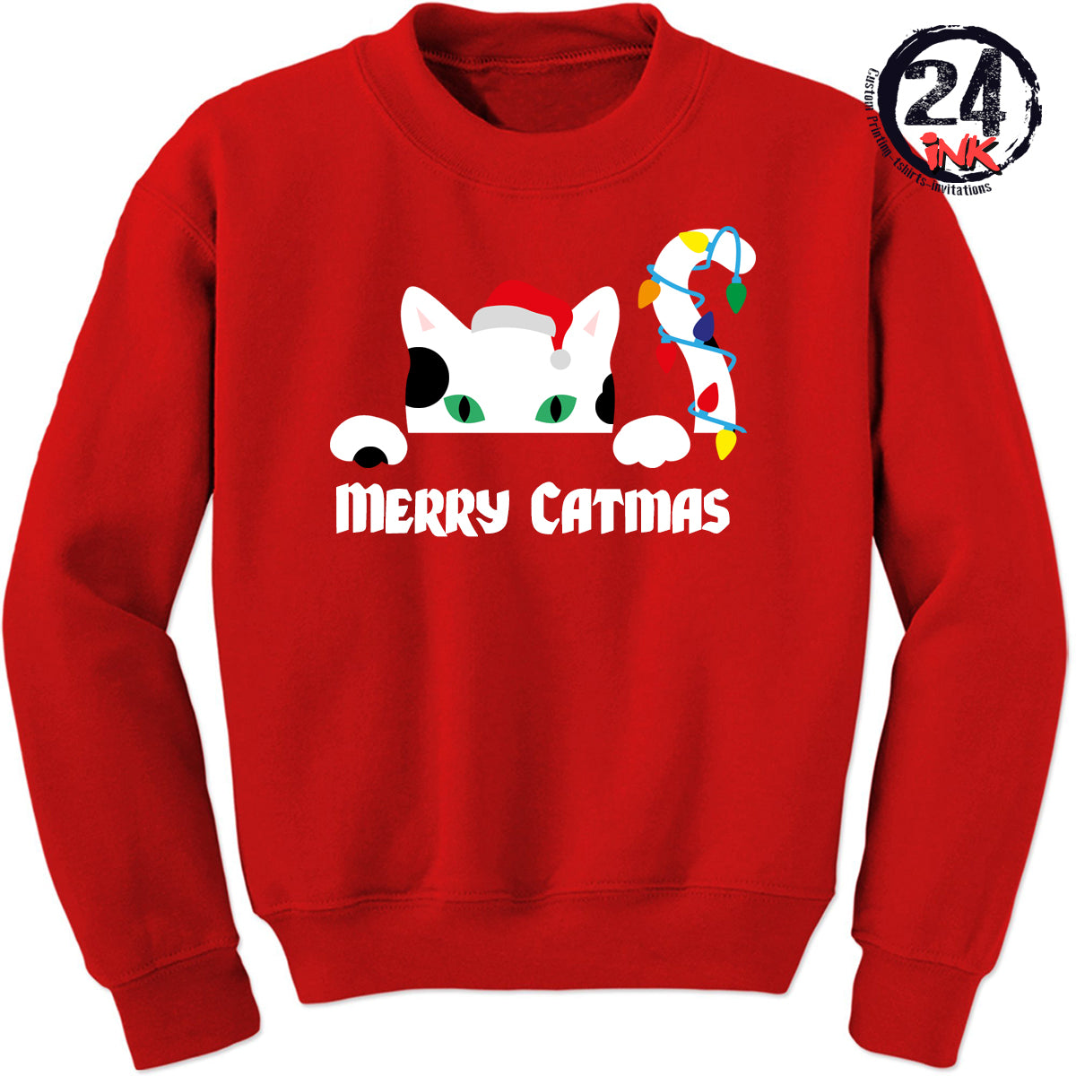 Merry Catmas non hooded sweatshirt