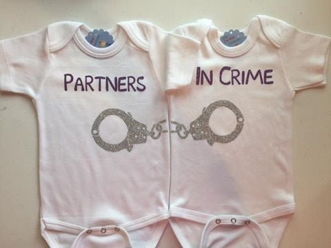 Partners in Crime Twin Bodysuit Set