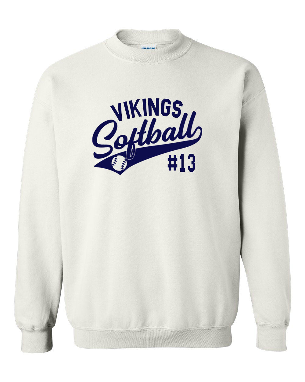 Vikings Softball non hooded sweatshirt