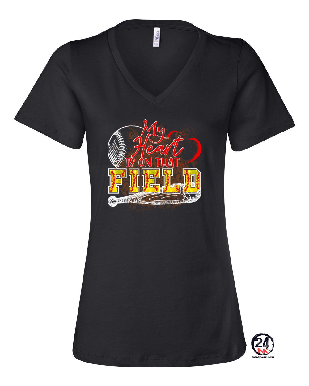 My heart is on that field V-neck T-Shirt