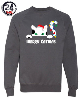 Merry Catmas non hooded sweatshirt