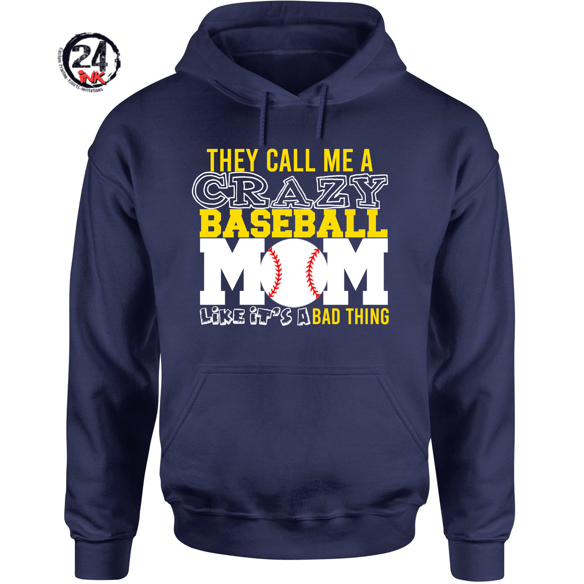 Crazy baseball mom sweatshirt