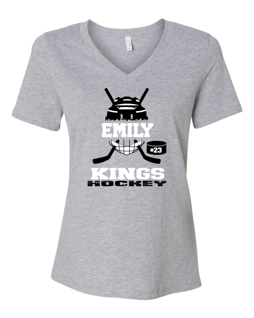 Kings Hockey Design 1 V-neck T-Shirt