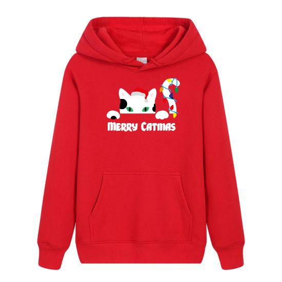 Merry Catmas Hooded Sweatshirt