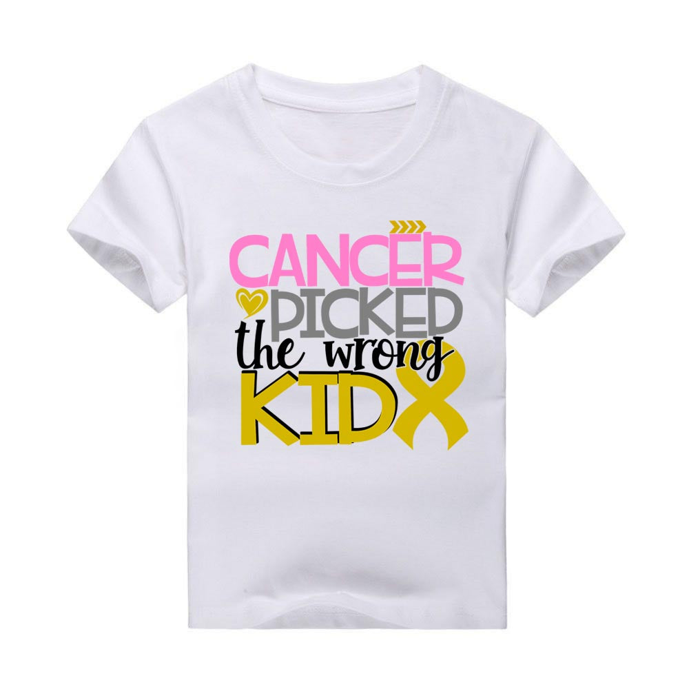 Cancer Picked the Wrong Kid T-Shirt, Cancer Awareness