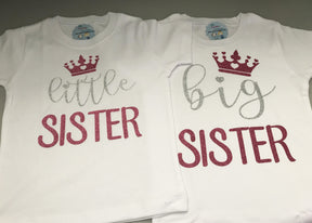 Big Sister, Little Sister Princess Matching Shirt Set
