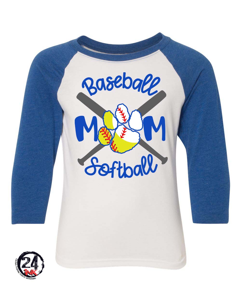 Baseball Softball Mom raglan shirt