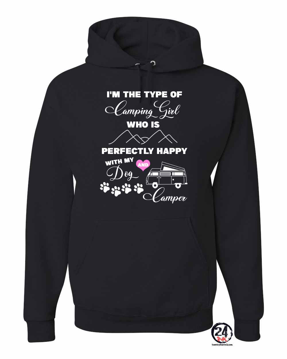 Dogs and Camping Hooded Sweatshirt