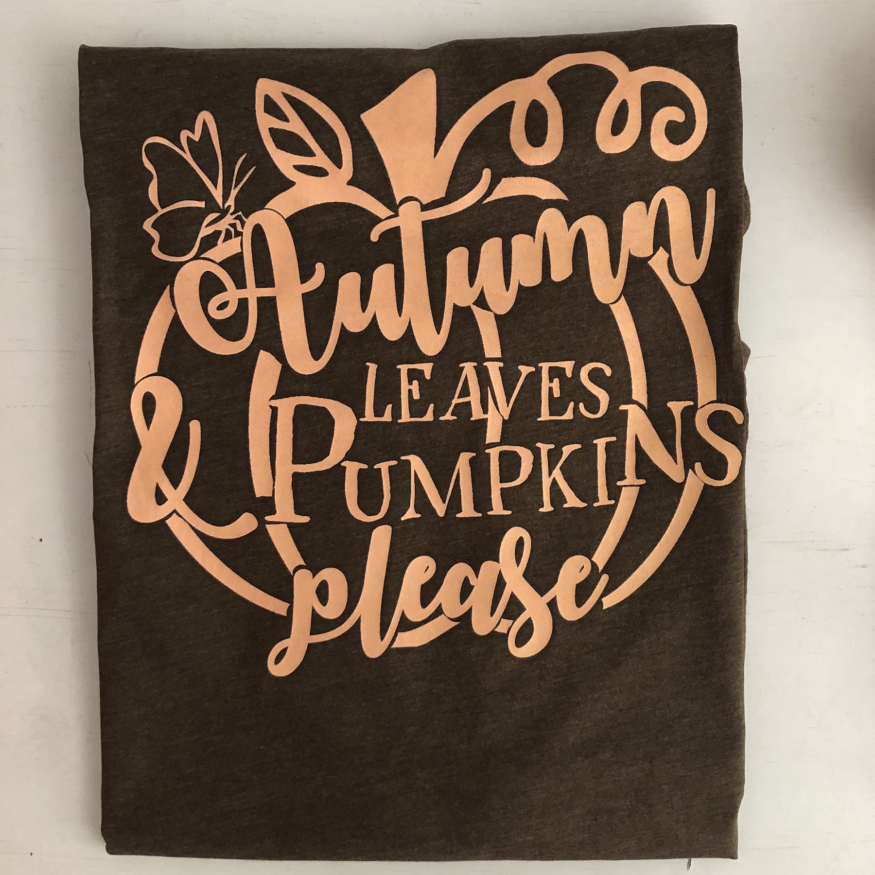 Autumn Leaves and Pumpkin Please Fall T-Shirt