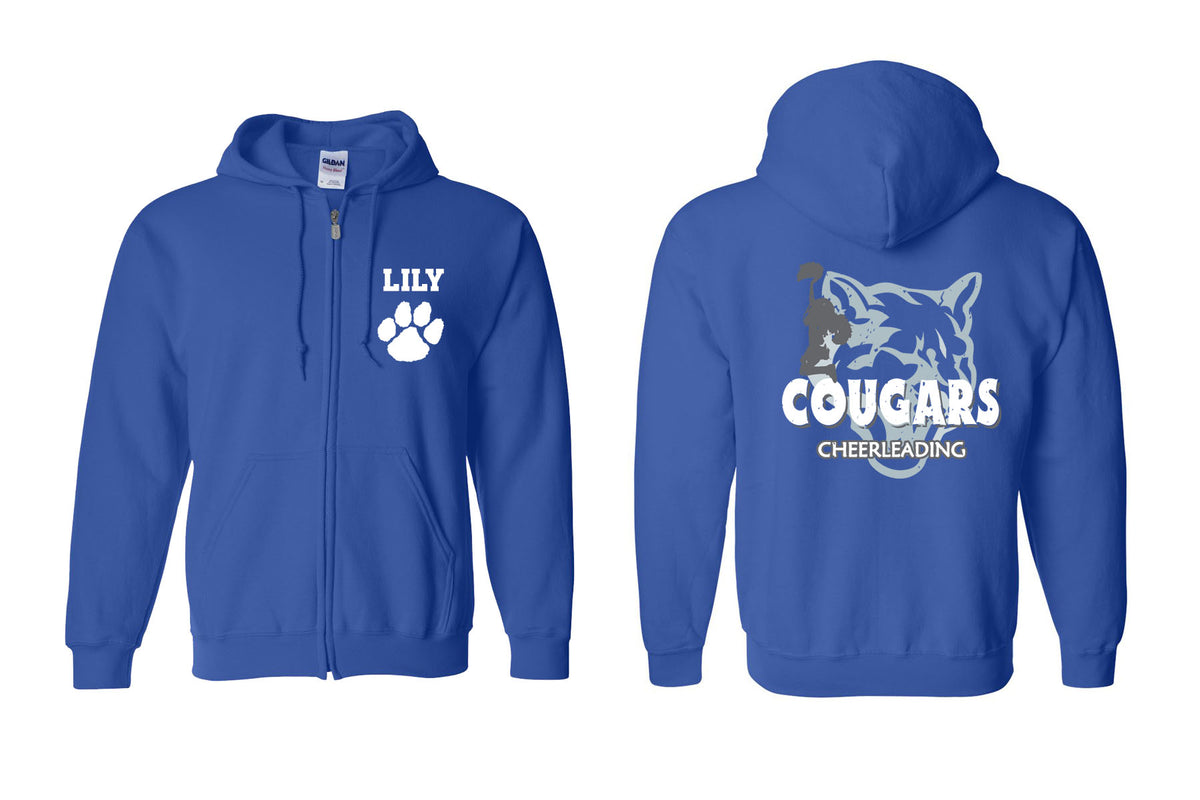 Cougars Cheerleading Zip up Sweatshirt
