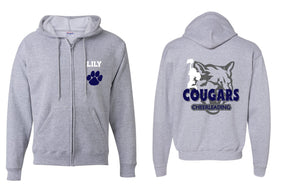 Cougars Cheerleading Zip up Sweatshirt