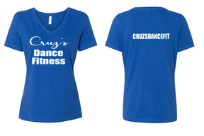 Cruzs Dance Fitness Logo V-neck T-Shirt
