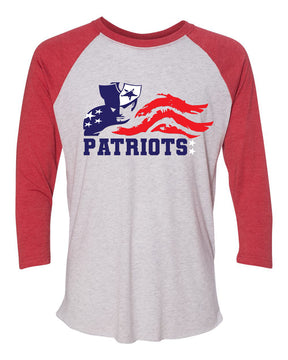 Distressed Patriots Logo raglan shirt