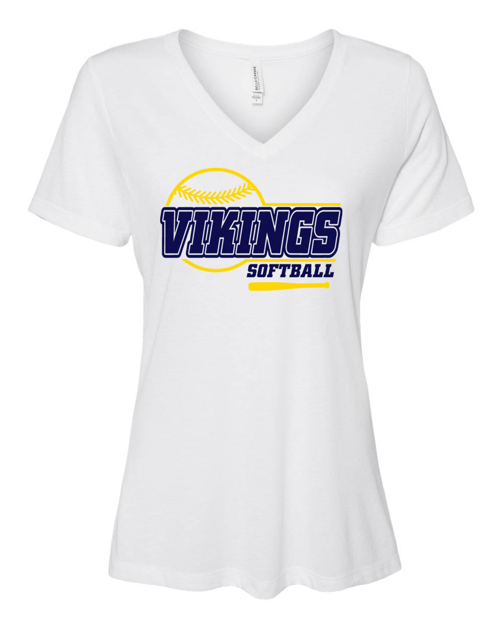 Vernon Viking Softball V-neck T-Shirt