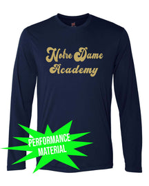 Notre Dame Performance Material Long Sleeve Shirt